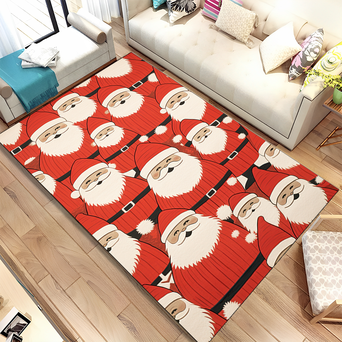Commercial Printing Online - Cute Santa Claus Merry Christmas Tree
