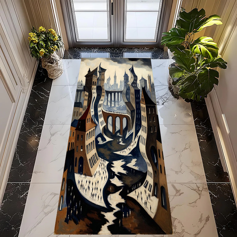 Twisted House Runner Rug Abstr - Commercial Printing House ulasan dan harga