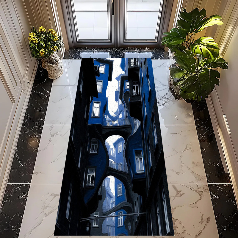 Twisted House Runner Rug Abstr - Commercial Printing House ulasan dan harga