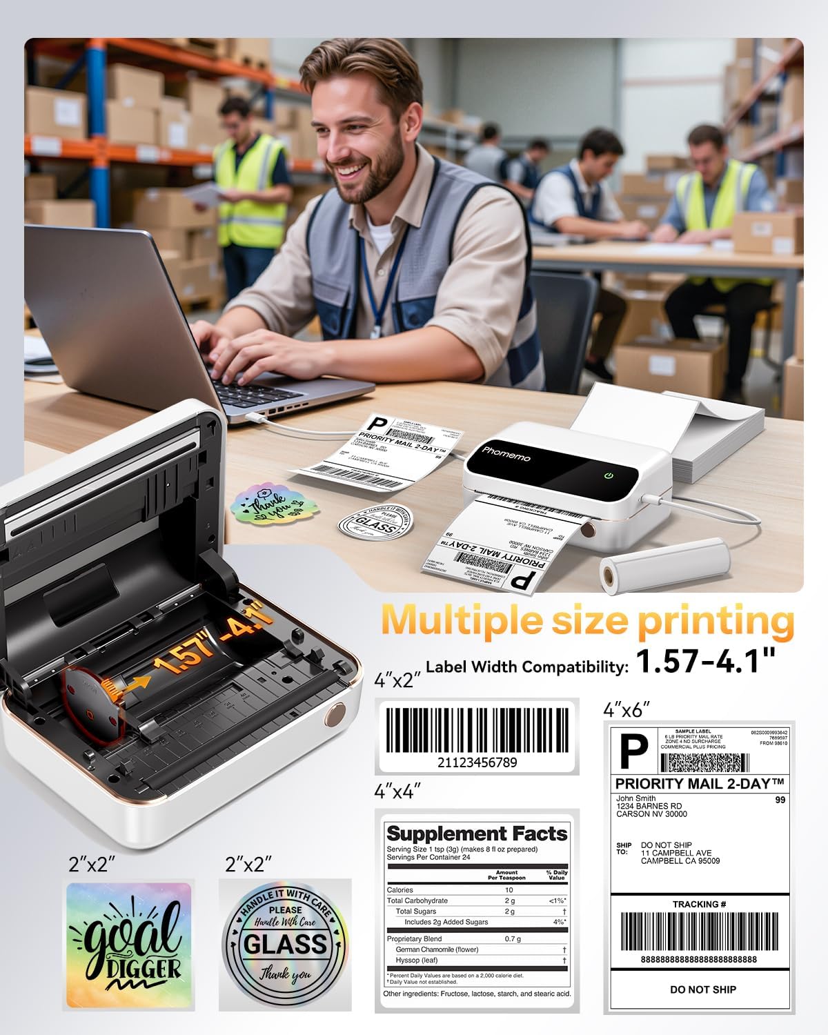 Phomemo M420 4-inch label prin - Commercial Printing Network ulasan dan harga