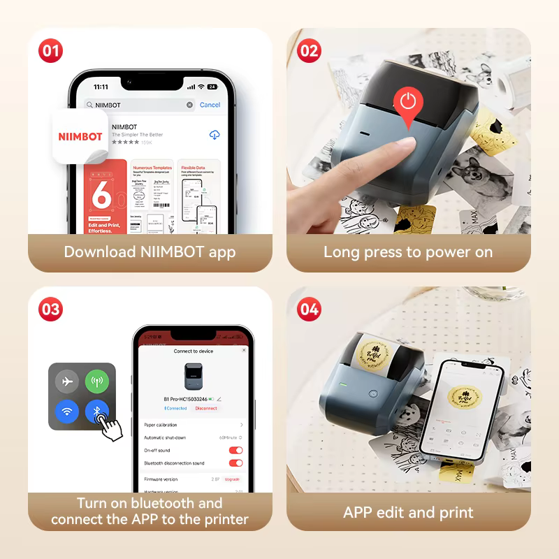 Niimbot B1/B1PRO Label Printer - Commercial Printing Network ulasan dan harga