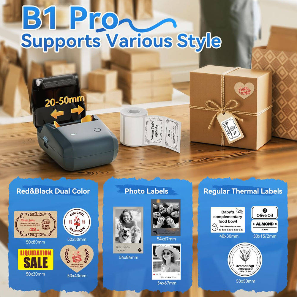 Niimbot B1/B1PRO Label Printer - Commercial Printing Network ulasan dan harga