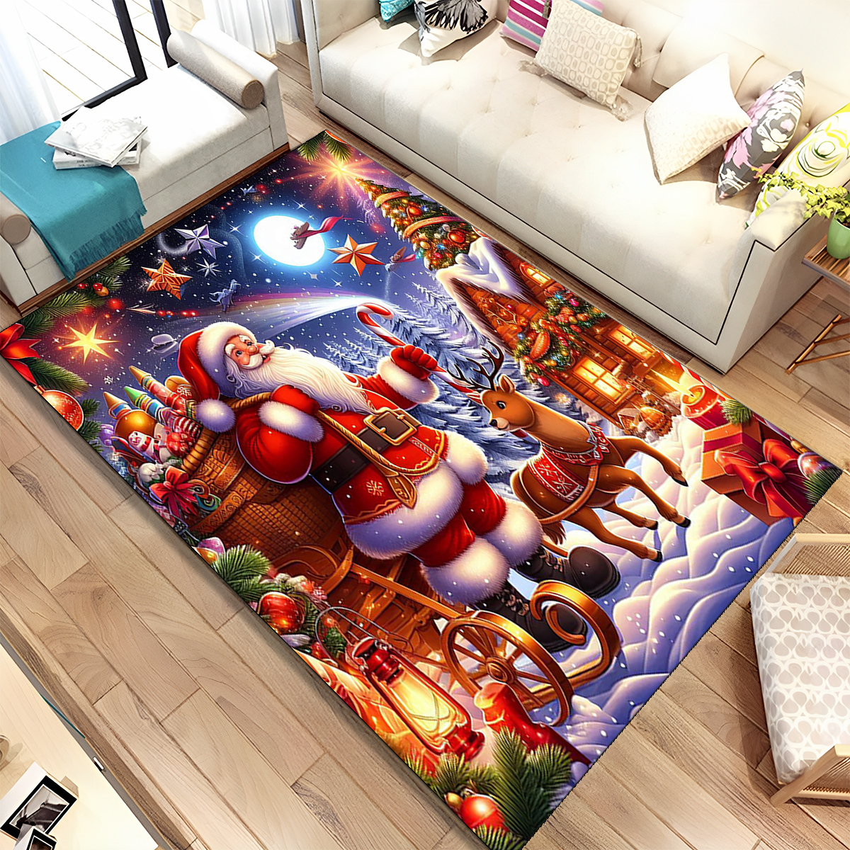 Cute Santa Claus Merry Christm - Commercial Printing Online ulasan dan harga