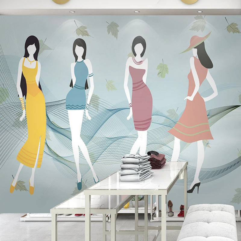 Custom Mural Modern fFresh Sho - Commercial Printing House ulasan dan harga