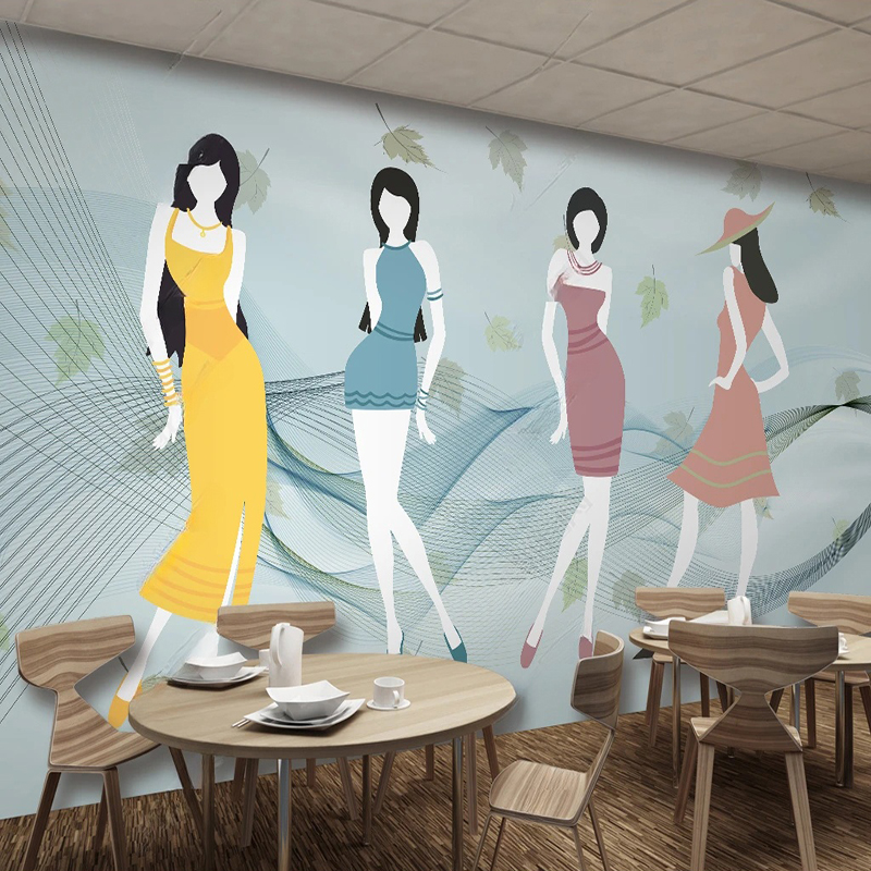Custom Mural Modern fFresh Sho - Commercial Printing House ulasan dan harga