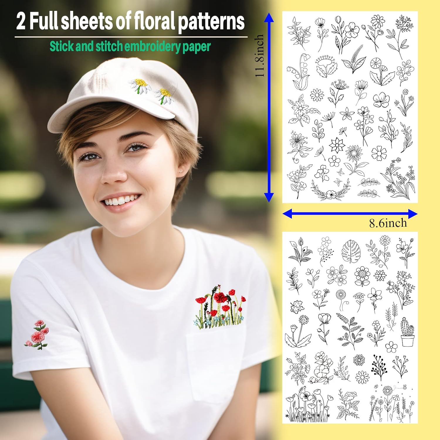 72Pcs Water Soluble Stabilizer - Embroidery Stabilizer Backing ulasan dan harga