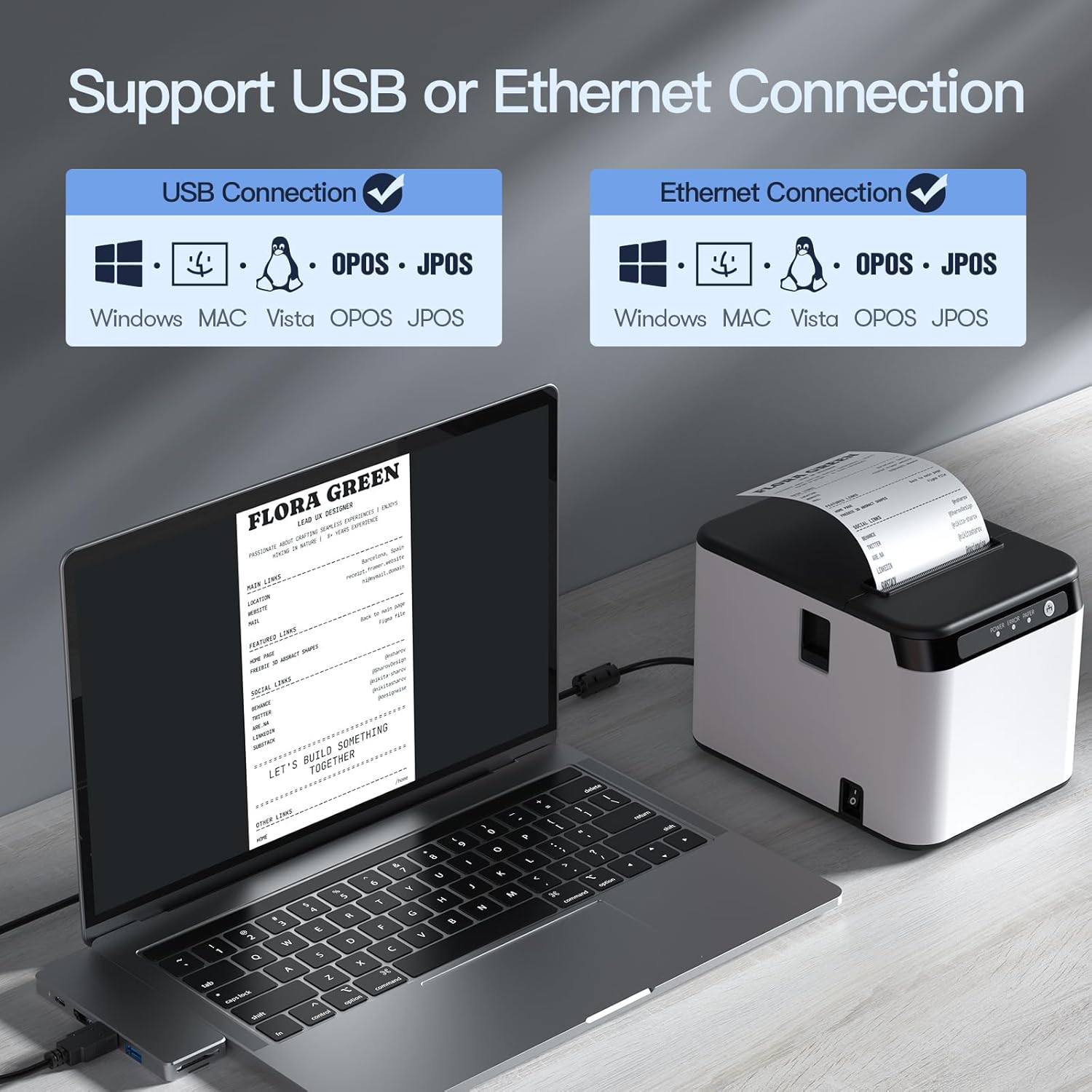 80mm Receipt Printer ESC/POS M - Commercial Printing Network ulasan dan harga