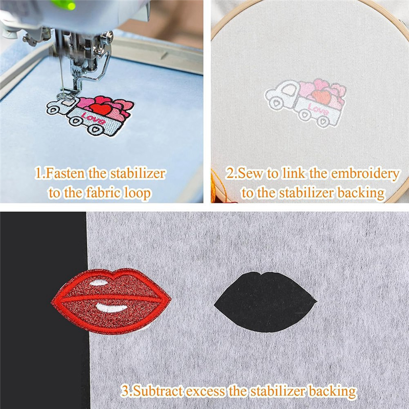 A67P-20 Pcs Double Sided Iron  - Embroidery Stabilizer Backing ulasan dan harga