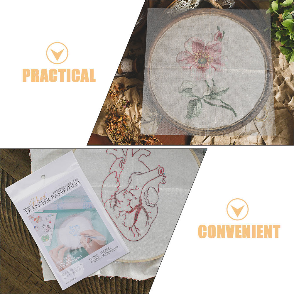 8Pcs DIY Water Soluble Embroid - Embroidery Stabilizer Backing ulasan dan harga