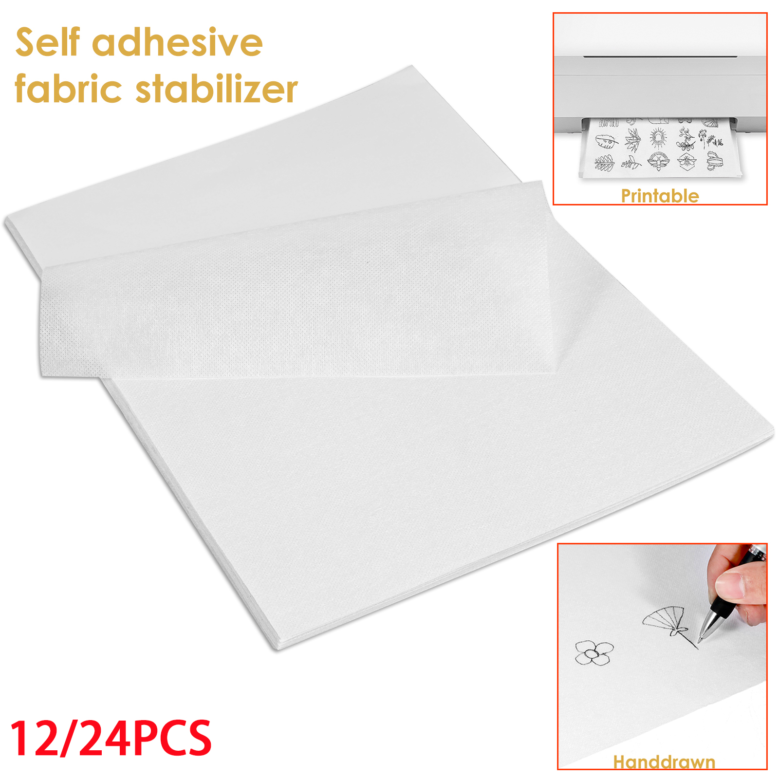 12/24PCS Sticky Water Soluble  - Embroidery Stabilizer Backing ulasan dan harga