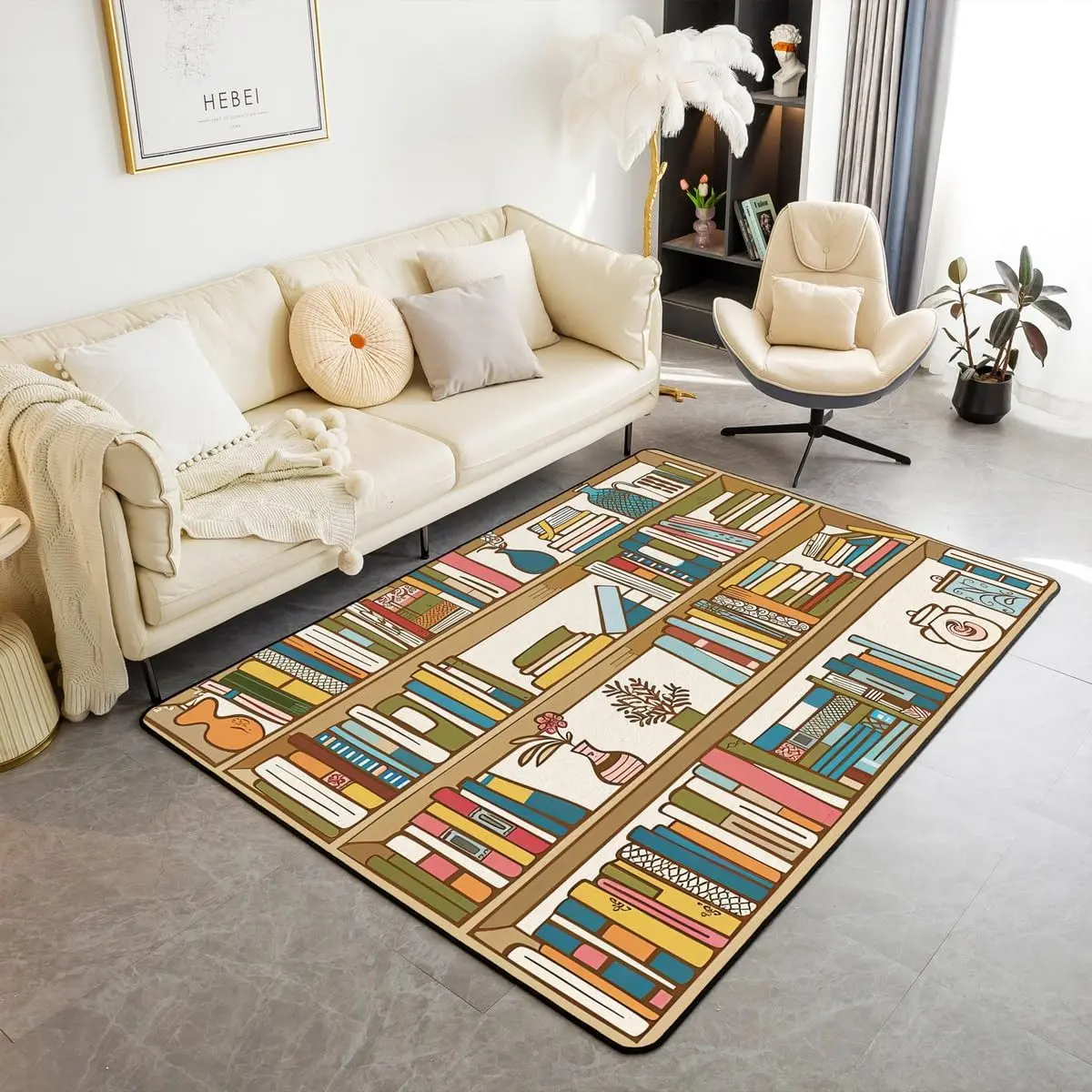Bookshelf Area Rug for Teen St - Commercial Book Printing Machines ulasan dan harga