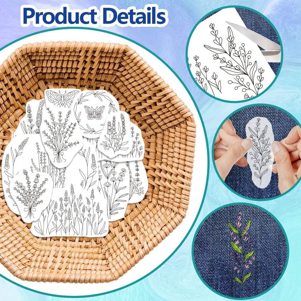 Lavender Flower Butterfly Wate - Embroidery Stabilizer Backing ulasan dan harga